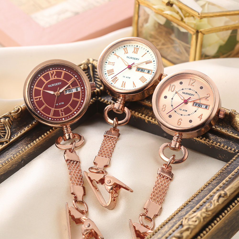 楽天市場】【送料無料】日付・曜日表示付きピンクゴールドウォッチ