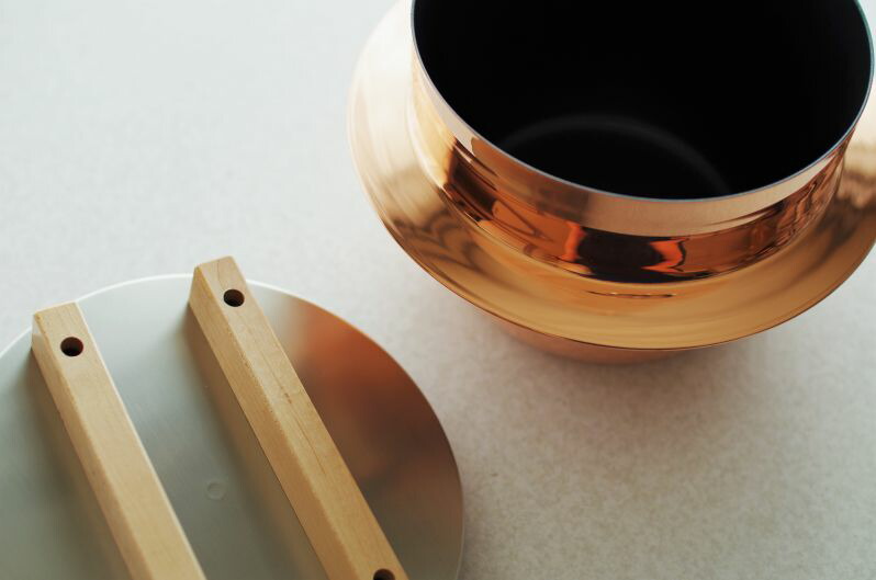 楽天市場】純銅製 羽釜 ごはんは銅だ！ 5合用 ステンレス蓋 新光金属