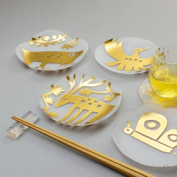 楽天市場】箔 まめざら 祝い 11cm 木箱入り4枚セット toumei (3514