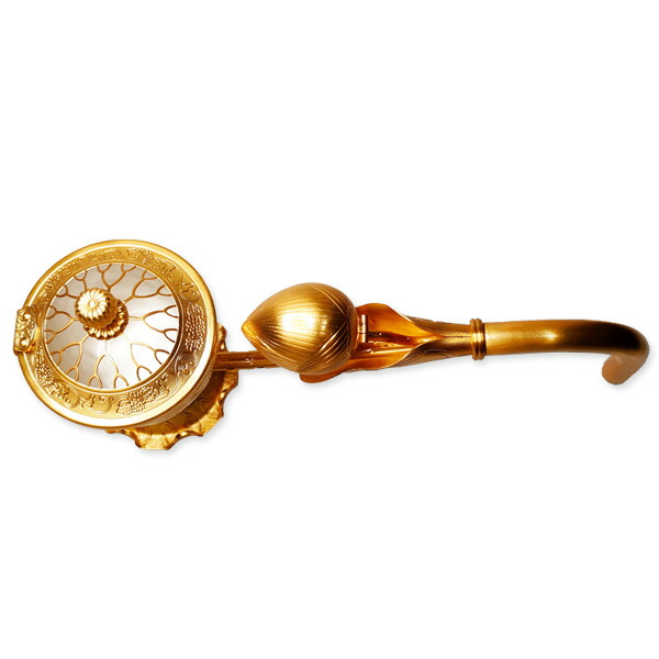 楽天市場】【寺院用】蓮華型柄香炉 東用銅地 消メッキ 丸柄 打物製