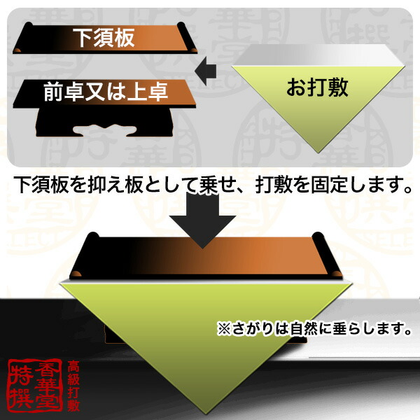 楽天市場】夏用 三角打敷 正絹紗 高級刺繍[鳳凰]【前卓用+上卓用】京寸