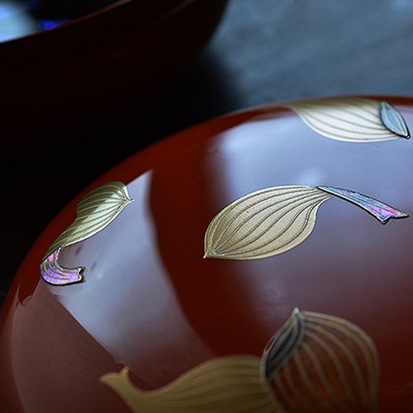 楽天市場】漆塗香合 蛤型 木製 洗朱塗4.0寸(直径12cm)[京蒔絵 意匠] 蓋