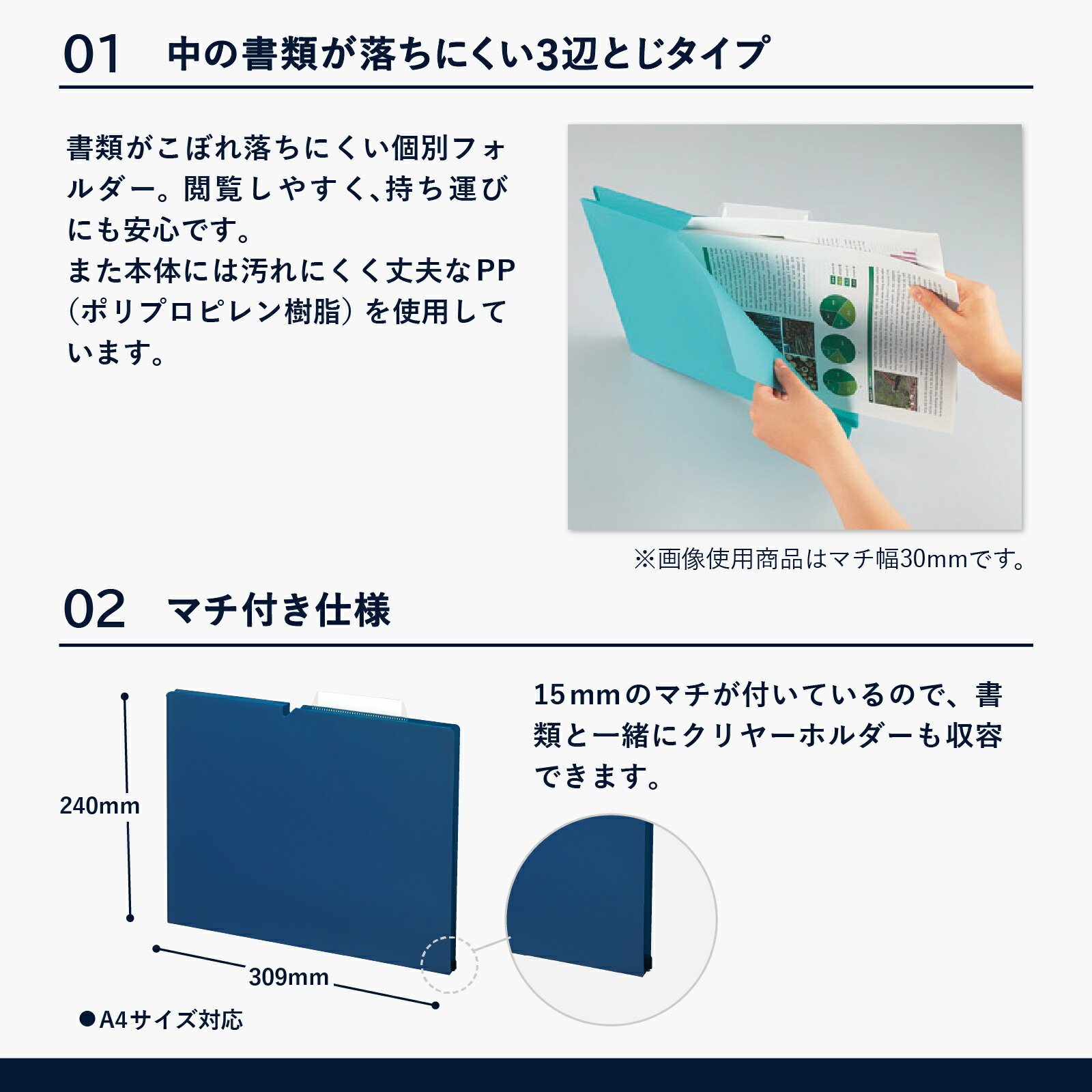 楽天市場】【コクヨ 公式】個別フォルダーNEOS PP製 A4 マチ15mm 10
