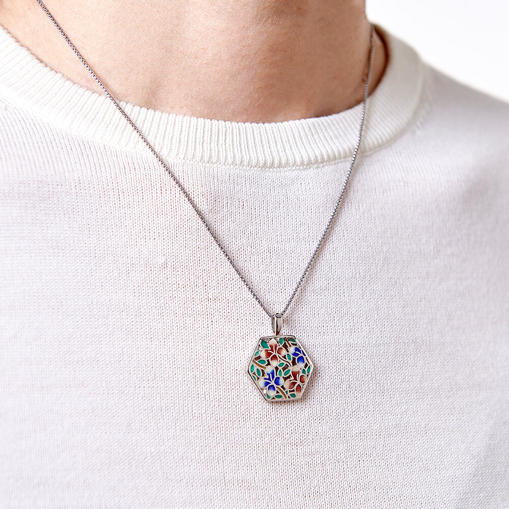 楽天市場】七宝 東京七宝 純銀 ペンダント シルバー アクセサリー 桐