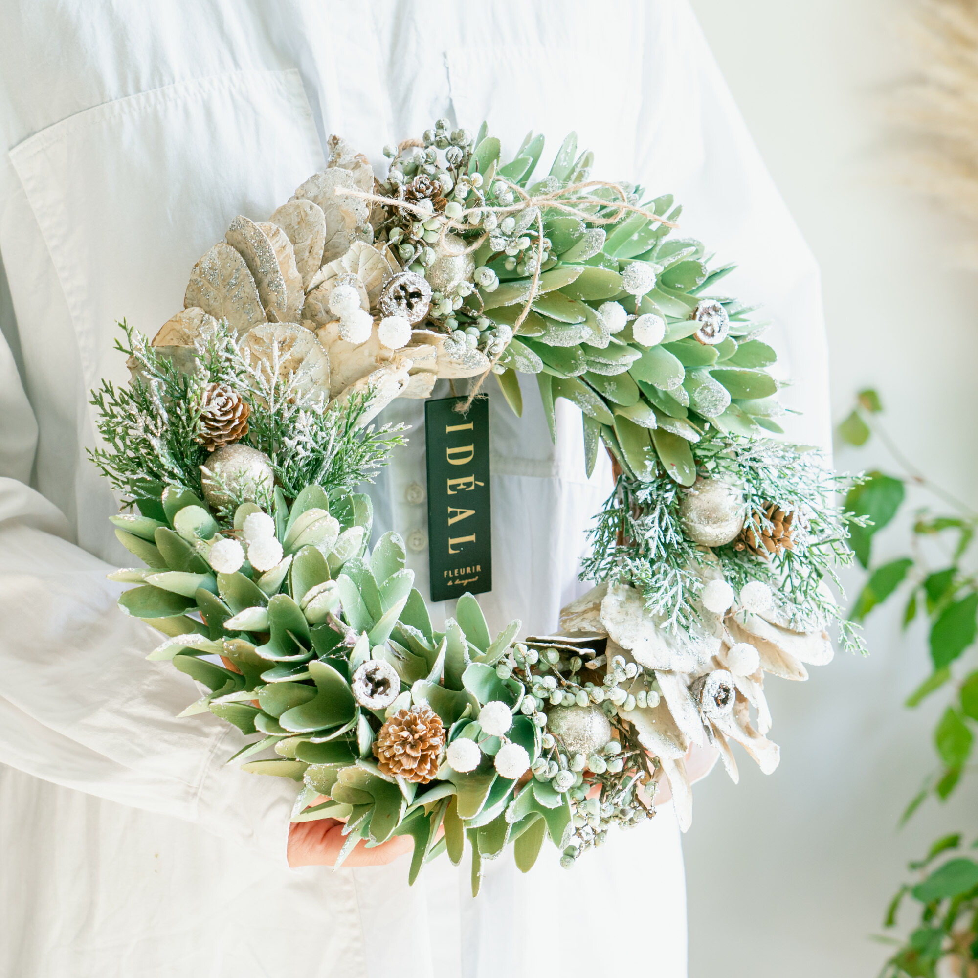 楽天市場】【送料無料】クリスマスリース インテリア 玄関 北欧