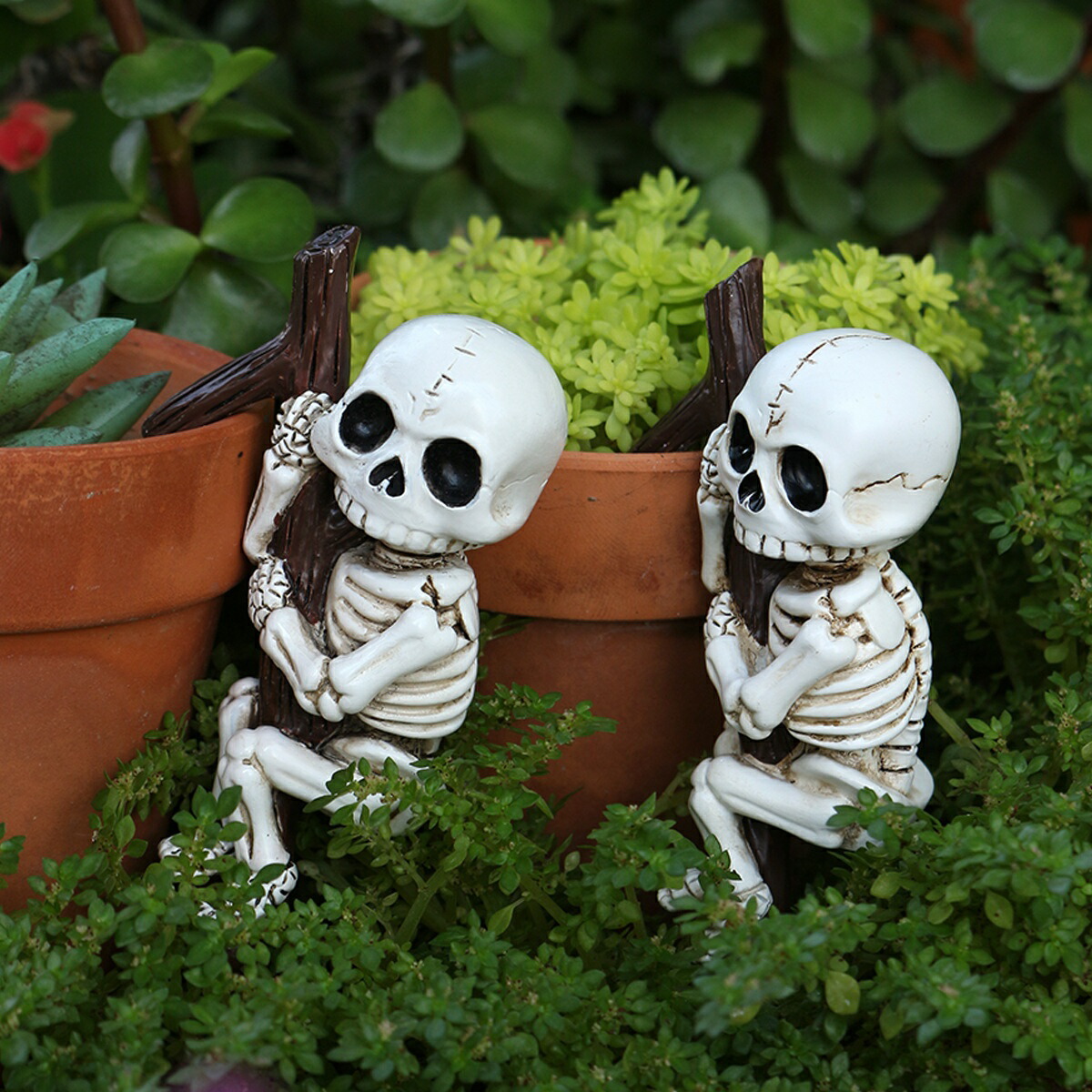 楽天市場】【6%OFFクーポン】スカル置物 頭蓋骨 2点セット 髑髏 骸骨