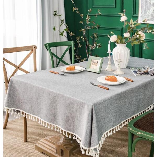 楽天市場】テーブルクロス 撥水 北欧 おしゃれ グレー 110cm×160cm