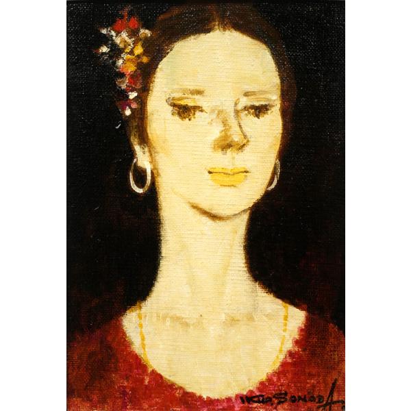 楽天市場】園田 郁夫「花飾り」油絵・SM 二科会会員 「一枚の絵」人気