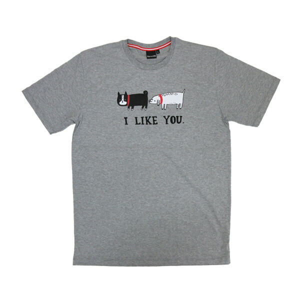 楽天市場】ユニークなイラスト「仲良しワンちゃん」半袖Tシャツ 微笑み