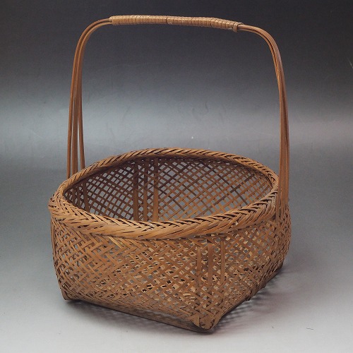 楽天市場】0236 手提げ 竹籠古民具 かご 昭和 収納 入れ物古民家