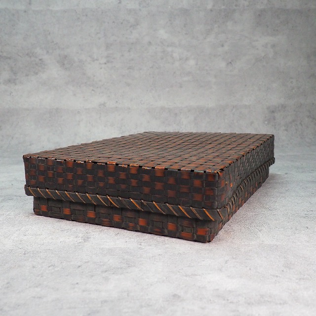楽天市場】竹で編んだ書類入れ 0273柳行李 竹細工 竹かご 野菜籠 かご