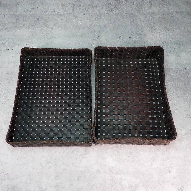 楽天市場】竹で編んだ書類入れ 0273柳行李 竹細工 竹かご 野菜籠 かご