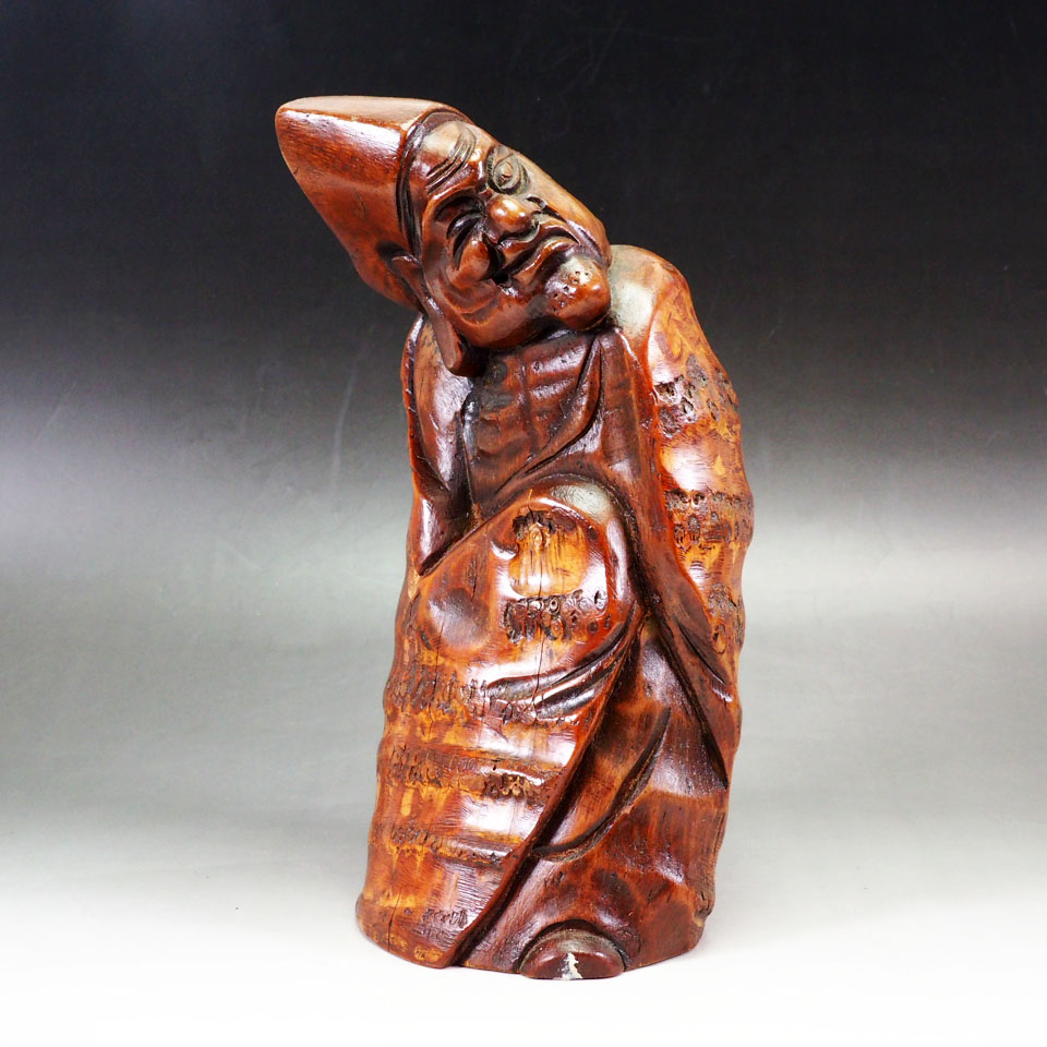 美品】牙彫 人形 彫刻 根付 置物 インテリア 工芸品 美術品 A3349 美品】