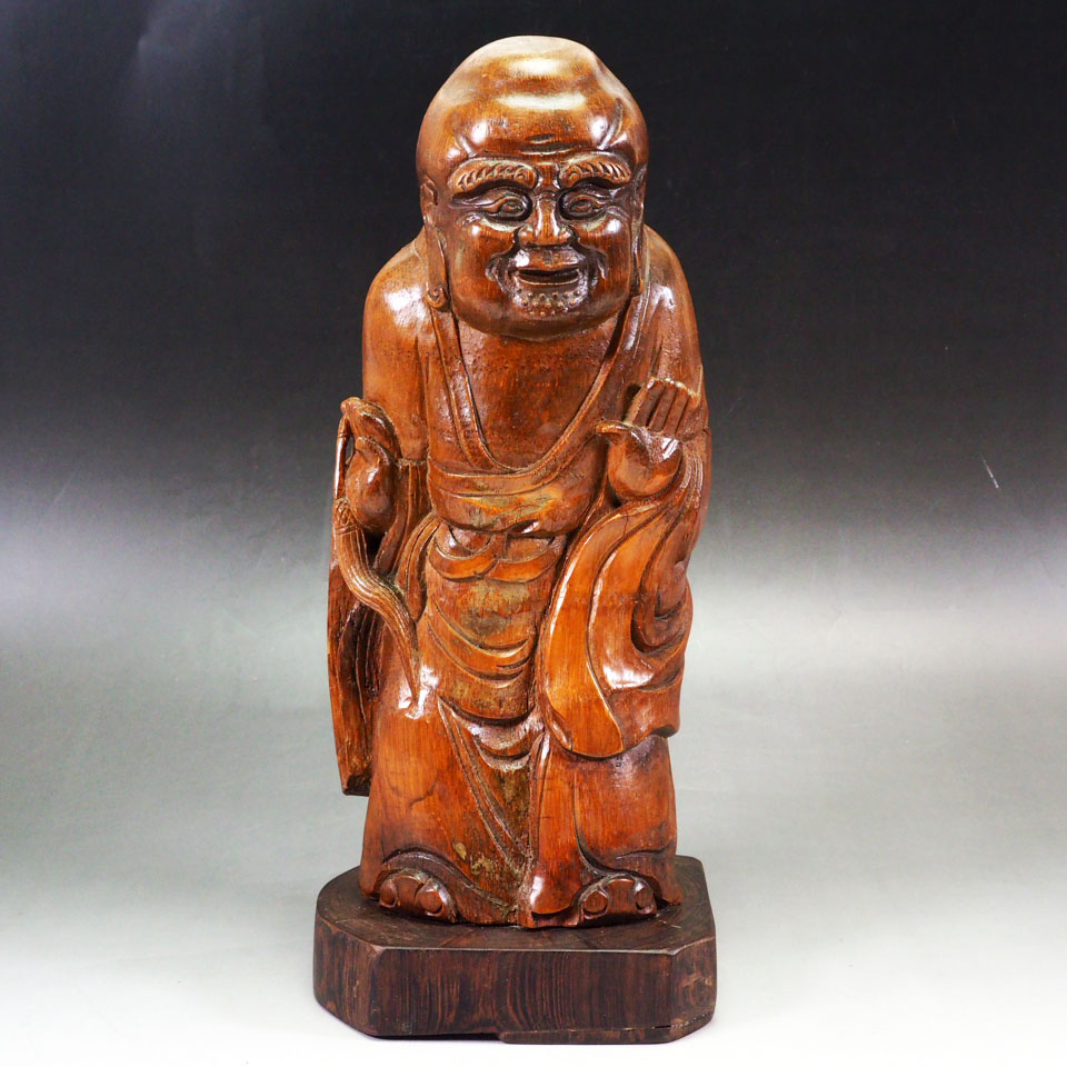 楽天市場】竹根彫刻の人形（台座付き） 0136 竹根細工 竹の根 竹根 竹