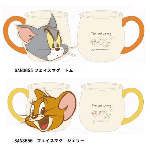 楽天市場】フェイスマグ （トム SAN3655 ・ジェリー SAN3656）トムと