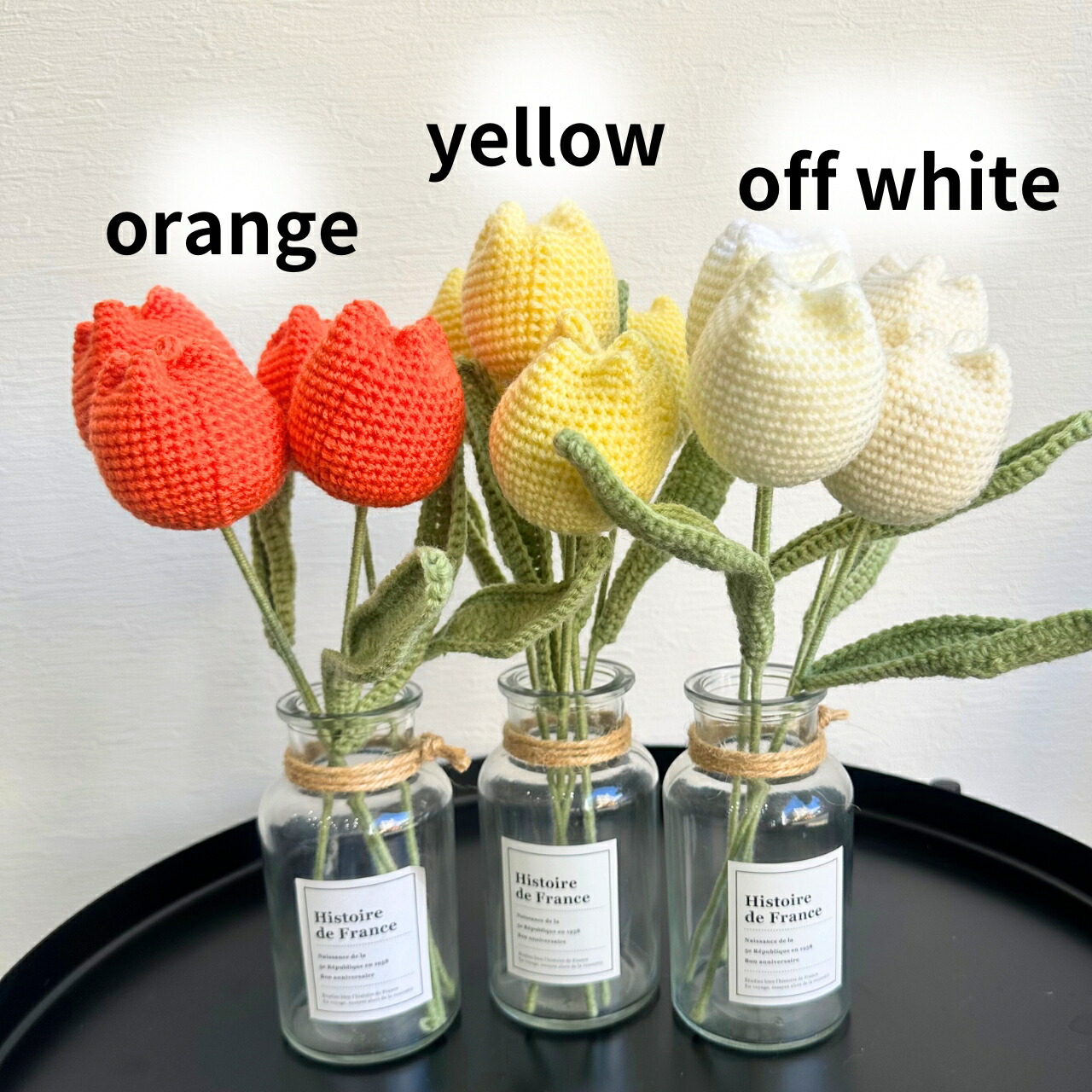 楽天市場】卒業 ニット ブーケ チューリップ ブーケ Crocheted flower