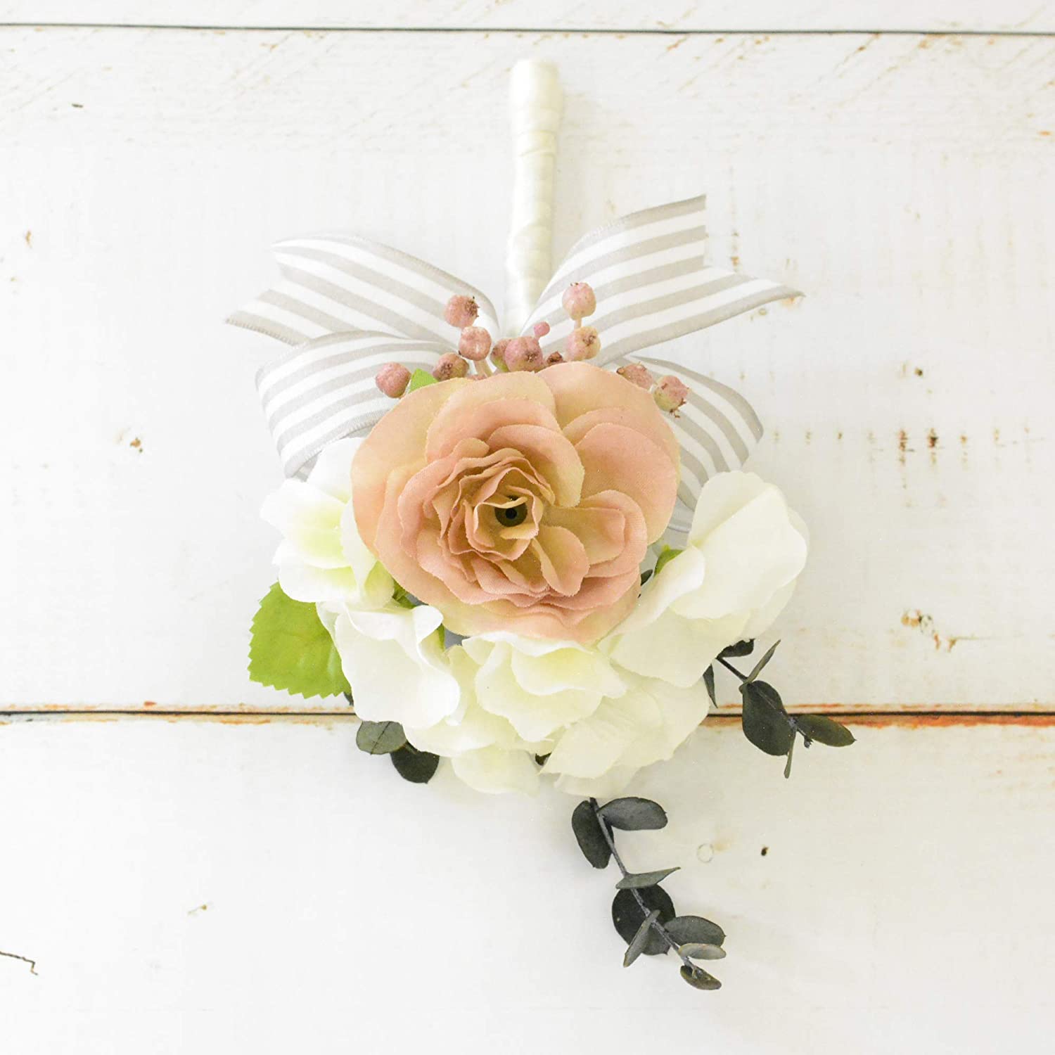 楽天市場】大人シックなナチュラルクラッチブーケ（ブートニア付き