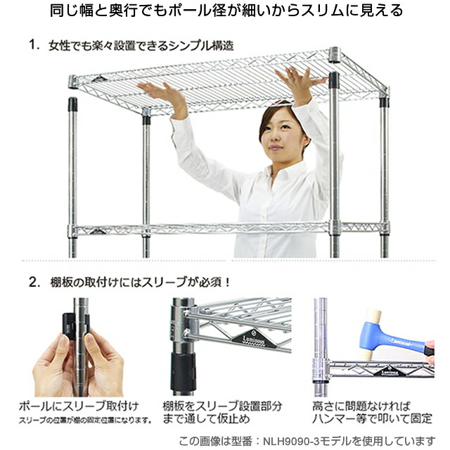 楽天市場】ルミナス ラック ワゴン スチールラック 幅60 奥行45 2段 高