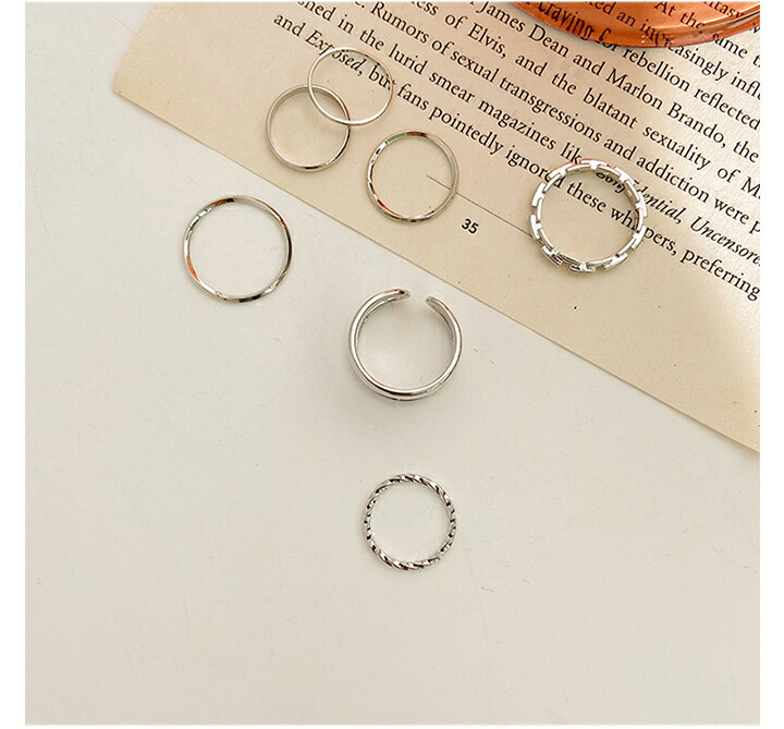 楽天市場】7点セット リング セット 4号 7号 13号 2連指輪 B-3