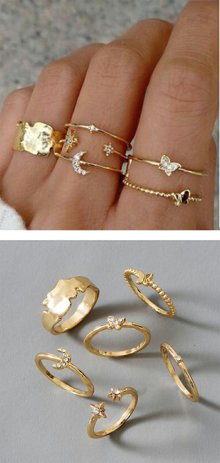 楽天市場】RB【7タイプリングセット】リングセット レディース 7タイプ