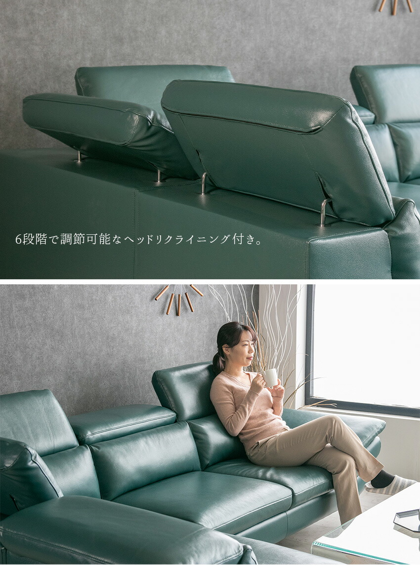 楽天市場】【送料無料】 カウチソファー 3人掛け 本革 レザー ソファ