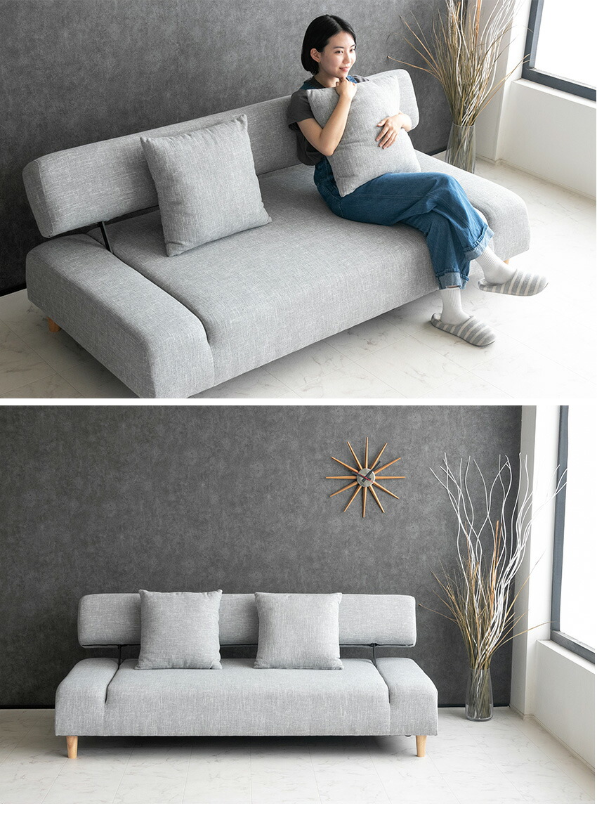 楽天市場】【送料無料】 ソファベッド 3人掛け ファブリック ソファー