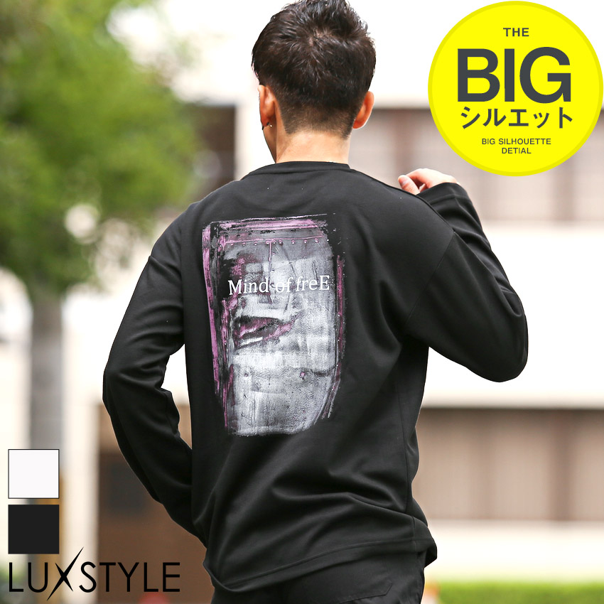 楽天市場】ロンT メンズ 長袖 Tシャツ ロゴ バックプリント フォト