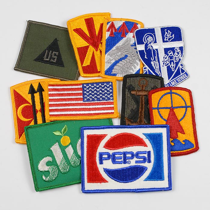 楽天市場】激安10枚セット ビンテージ スクエア 四角 アソートワッペン