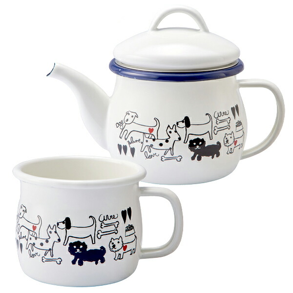 楽天市場】プルーン ホーローティーセット (ティーポット(茶こし付