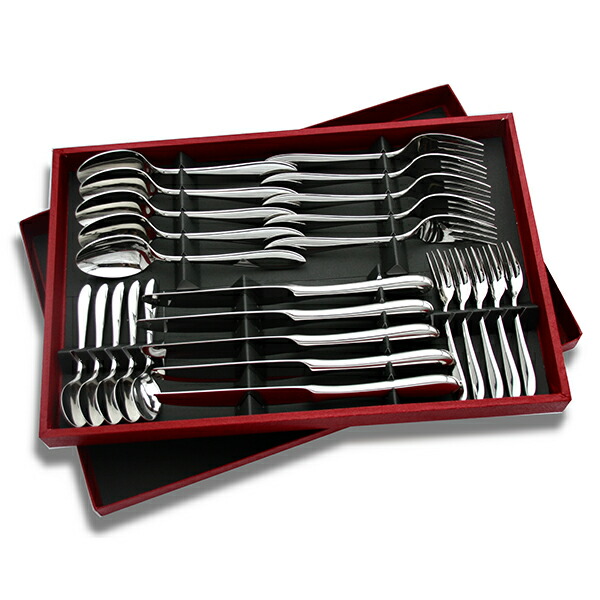 楽天市場】Zehn 18-8ステンレス カトラリー25pcセット 専用箱付 (TB