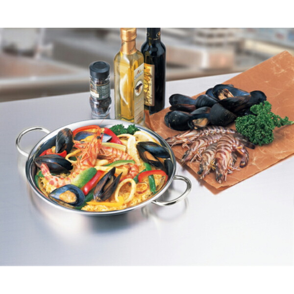 楽天市場】オールステンレス製 18-8 パエリア鍋20cm (両手) (913120) 1