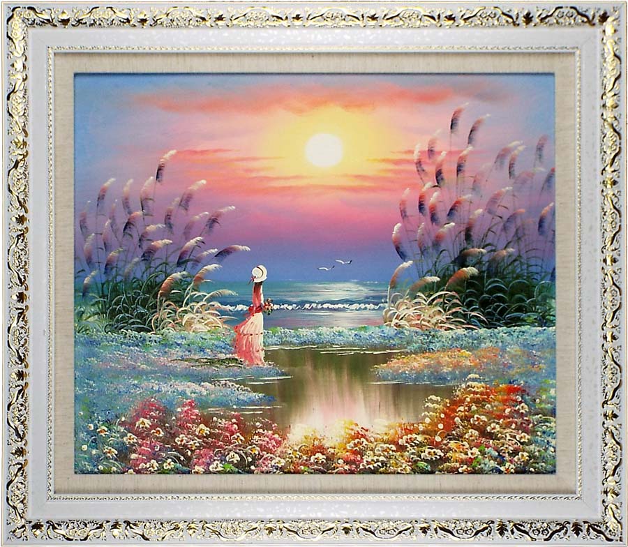 楽天市場】海の絵 絵画 油絵 アートパネル開業祝い 開院祝い「夕暮れを