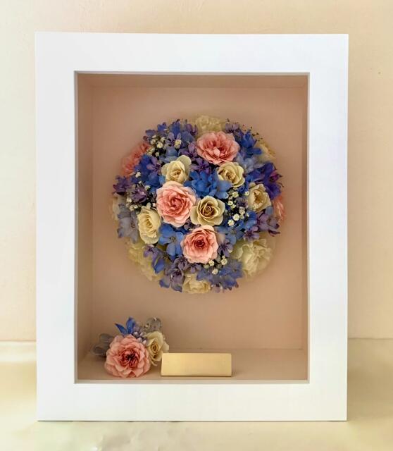 楽天市場】Sサイズホワイト3D立体額 ブーケ加工【商品配送料無料