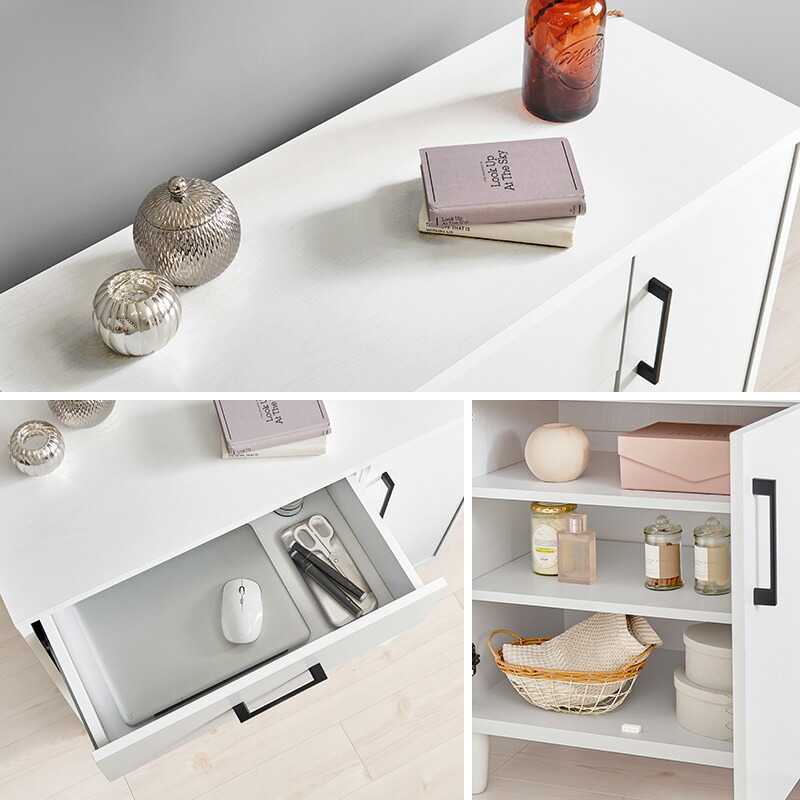 楽天市場】脚付きキャビネット 幅90cm（サイドボード キャビネット