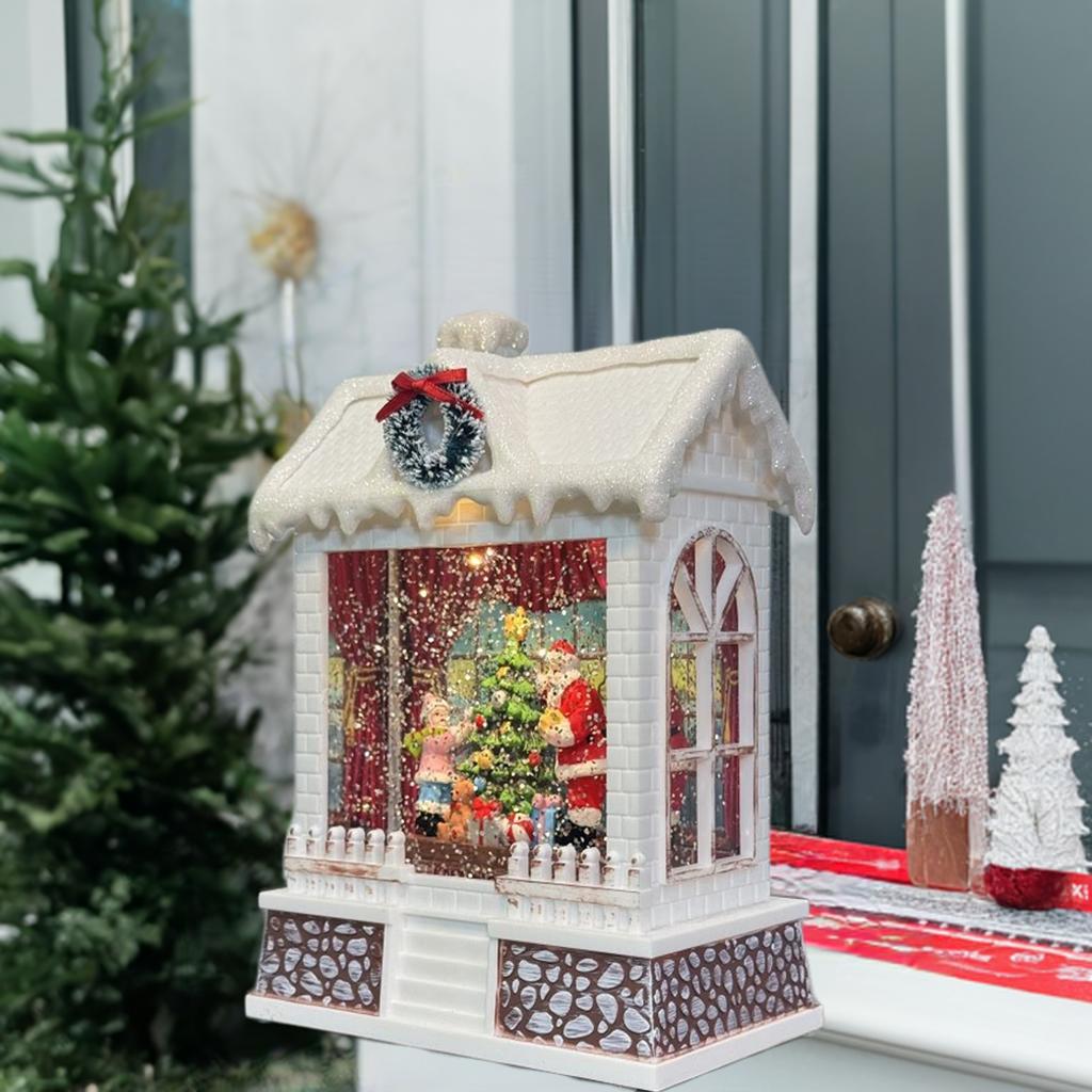 楽天市場】スノーイングライト ハウス サンタ USBコード付き 単三電池