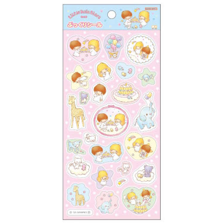 楽天市場】リトルツインスターズ ぷっくりシール レトロ キキララ