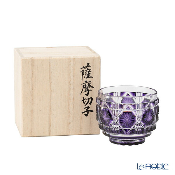 楽天市場】【P10倍・クーポン】復元薩摩切子 猪口A／1102 八角籠目 紫