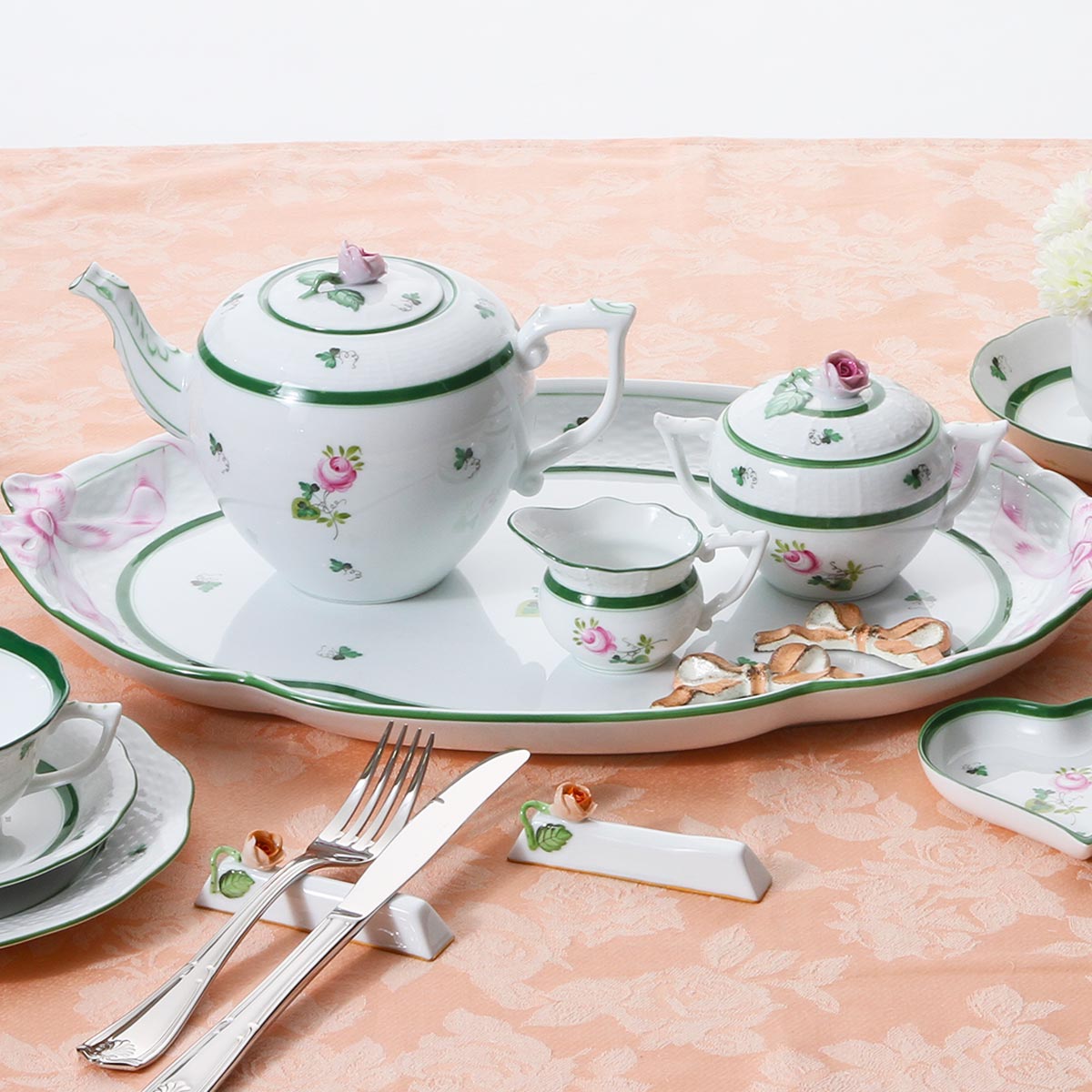 HERENDヘレンド ウィーンの薔薇 オープンシュガー新品未使用品 撮影の