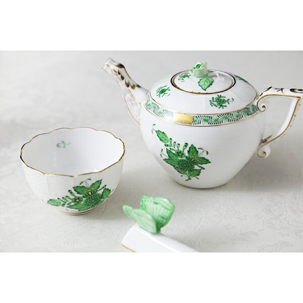 楽天市場】ヘレンド (HEREND) アポニーグリーン 2人用 ジャパニーズ