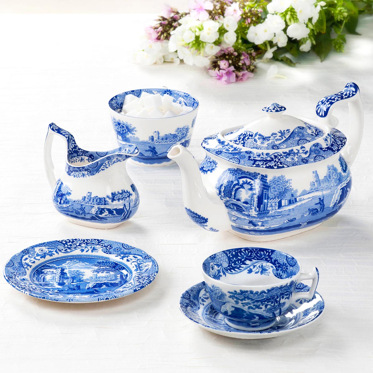 楽天市場】スポード ブルーイタリアン ティーセット SPODE イギリス