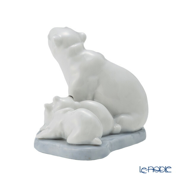 楽天市場】リヤドロ Polar Bear miniature 白くまの親子 5434