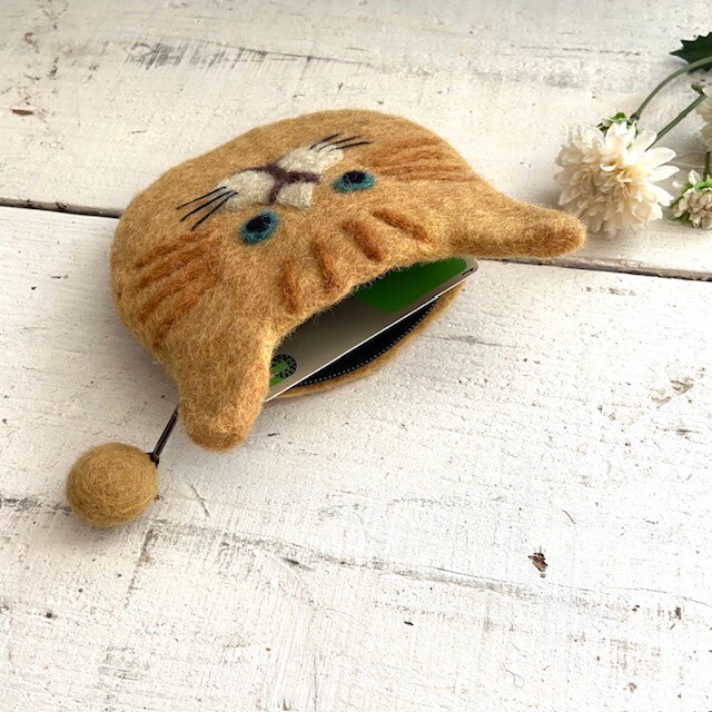 楽天市場】羊毛 フェルト トラネコポーチ ハンドメイド・フェア
