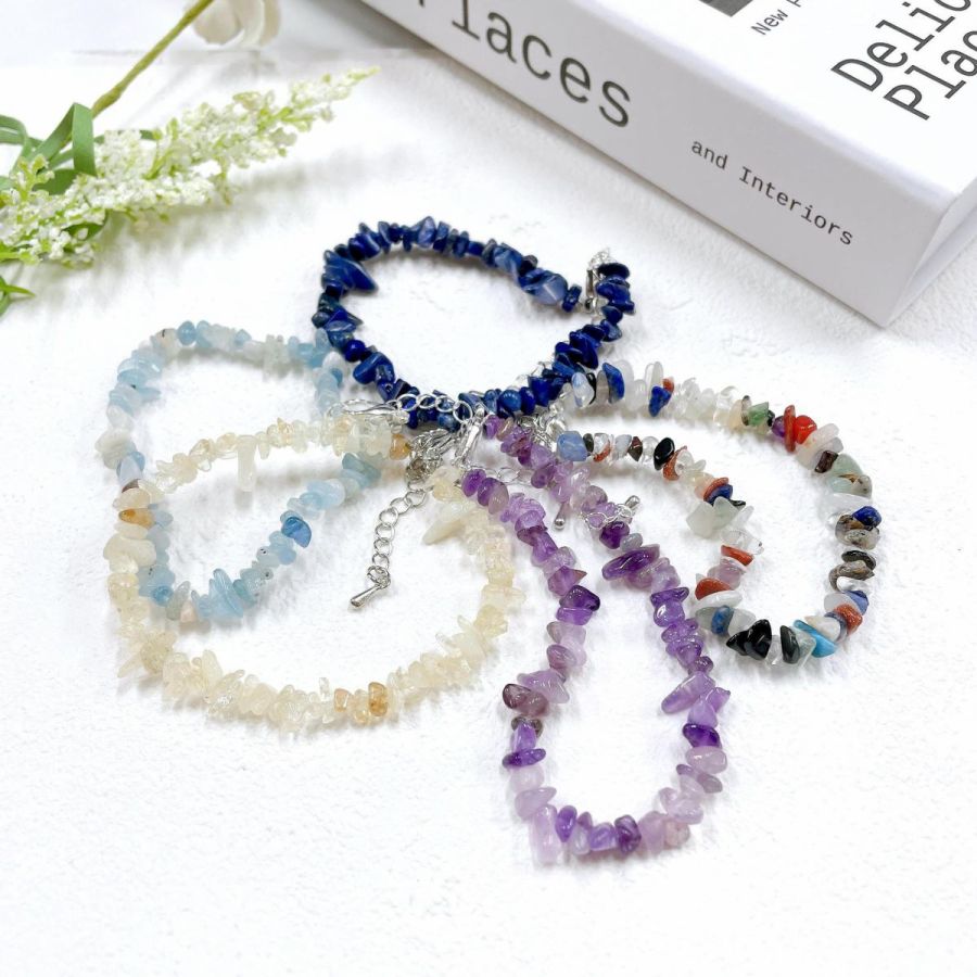 楽天市場】【天然 さざれ石 パワーストーン ブレスレット全5種類