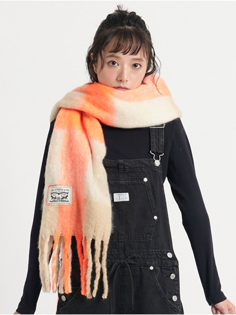 楽天市場】【SALE／70%OFF】POP OF チェック マフラー オレンジ Levi's