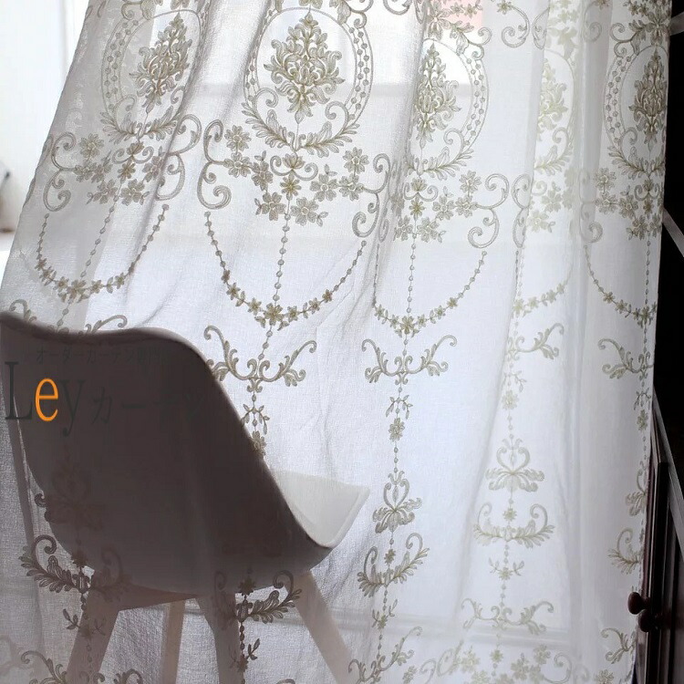 楽天市場】当店特製生地 アンティーク柄 レースカーテン【1cm単位対応