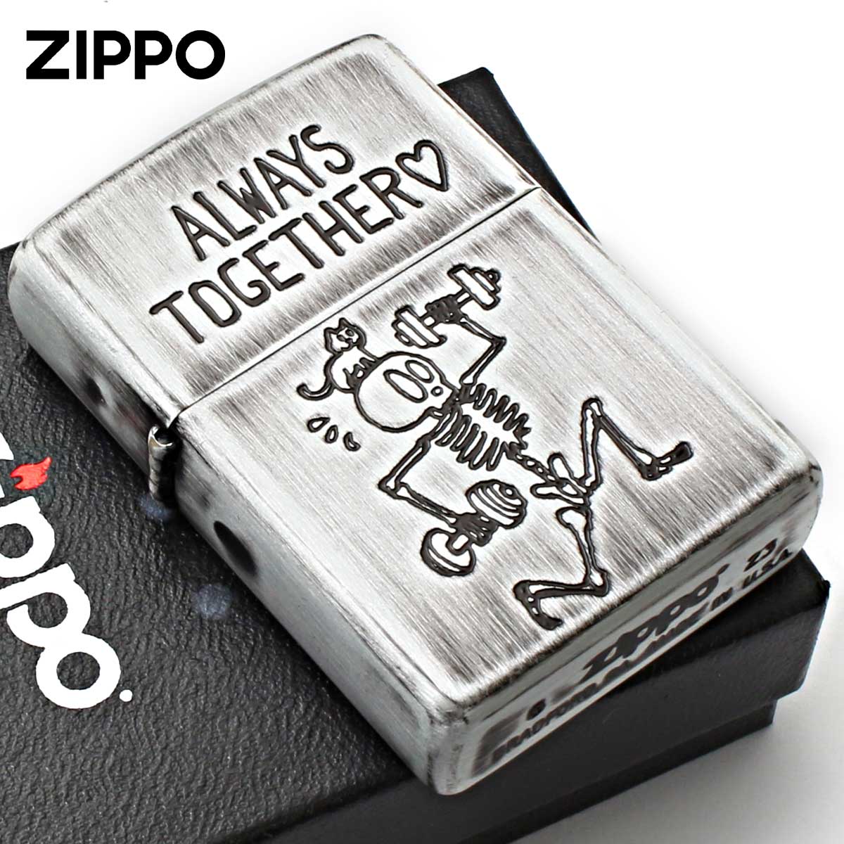 楽天市場】Zippo ジッポライター スカル ドクロ 骸骨 ユーズド仕上げ
