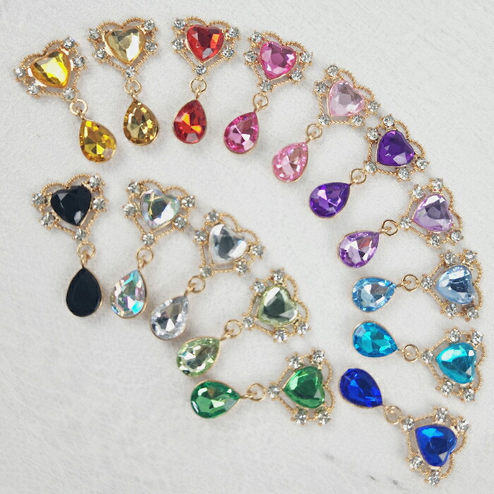 楽天市場】【訳あり】 ハート センターパーツ 15色 【ゴールド土台