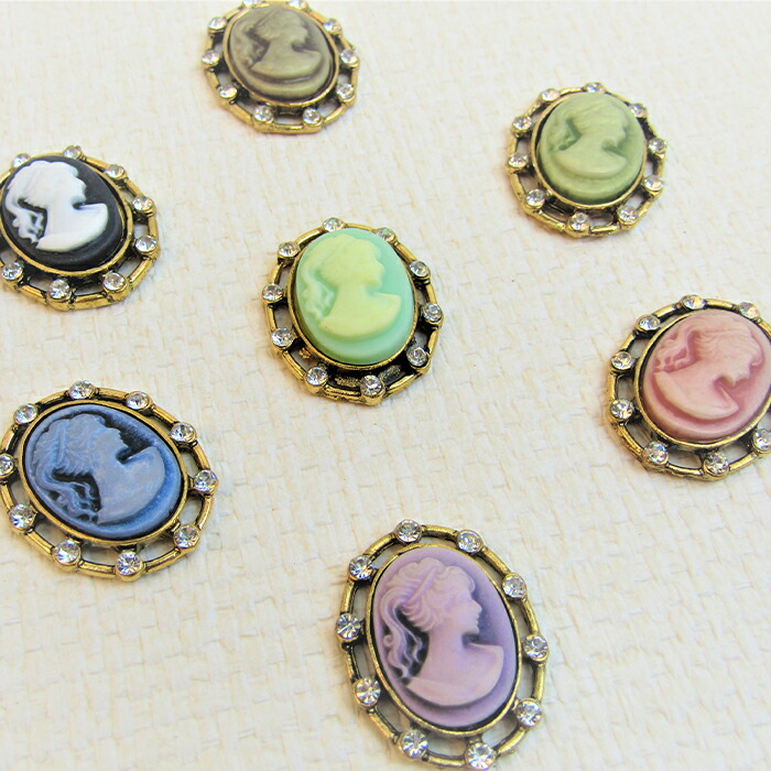 楽天市場】カメオ リボン センターパーツ 【1個】 アンティーク