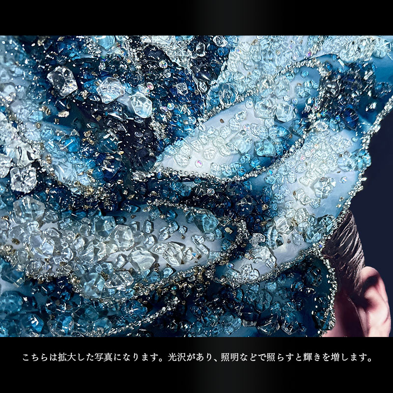 楽天市場】水晶パネル アートパネル 60×80cm 金フレーム付き 女性