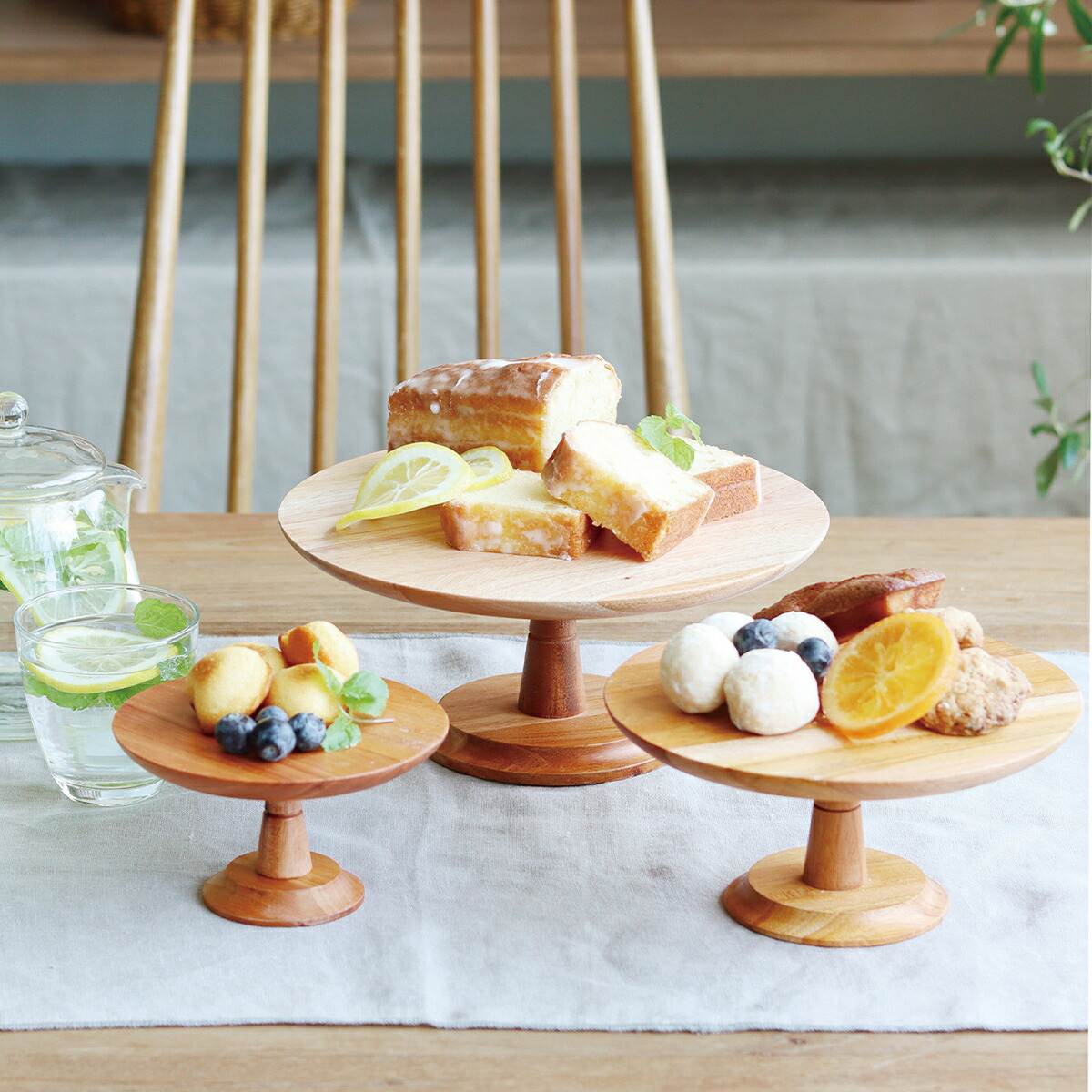 楽天市場】【2/23まで最大P10倍】マホガニー ケーキスタンド トレイ